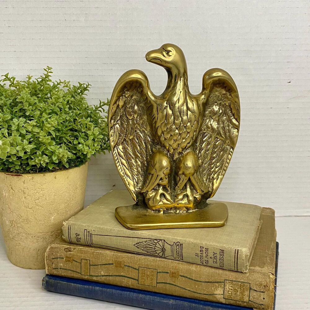 Vintage Brass American Eagle Bookend